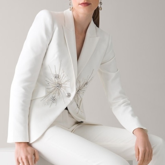 White House Black Market Jackets & Blazers - WHBM EDITOR EMBELLISHED BLAZER